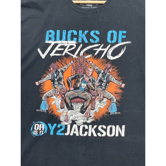Pro Wrestling Shirt Tees‎ 2XL Black WWE WWF Bucks Of Jericho AEW - Picture 2 of 8